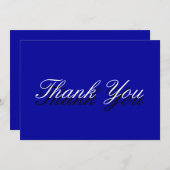 Dank u Blauw Wit Wenskaart Bedankkaart (Voorkant / Achterkant)