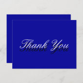 Dank u Blauw Wit Wenskaart Briefkaart (Voorkant / Achterkant)