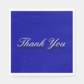 Dank u Blauw Wit Wenskaart Servet (Voorkant)