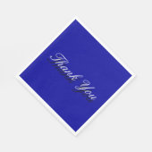 Dank u Blauw Wit Wenskaart Servet (Hoek)