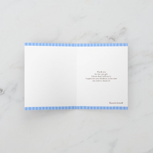 Dank u Blauwe/Bruine Kaart (Binnen)