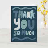 DANK U BLAUWE, kleurrijke balletjes Kaart (Gele Bloem)