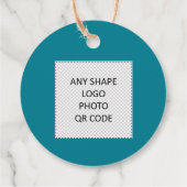 Dank u Blauwgroen Waardering Professioneel Bedankjes Labels (Achterkant)