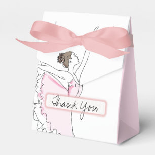 Dank u Bleek Roze Ballerina Verjaardagsgunst Dozen Bedankdoosjes