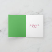 dank u - bloem pot met polka stip label bedankkaart (Binnen)