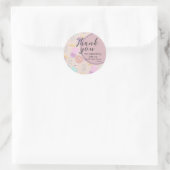 Dank u Bloemen Lila Blauw Baby shower Favor Ronde Sticker (Tas)