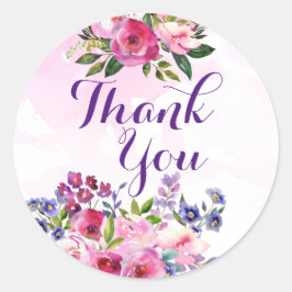 Dank u, bloemen. ronde sticker