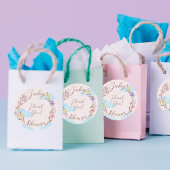 Dank u bloemenkrans Cloud & Stars Ronde Sticker