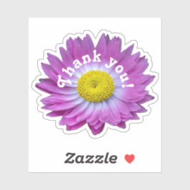 Dank u bloemenroze bloesem sticker