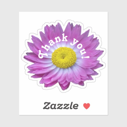 Dank u bloemenroze bloesem sticker (Vel)
