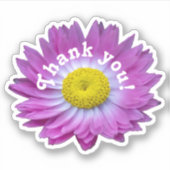 Dank u bloemenroze bloesem sticker (Voorkant)