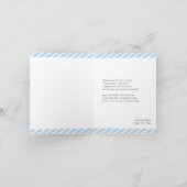 Dank u Blue Boy Baby shower gevouwen Kaart (Binnen)