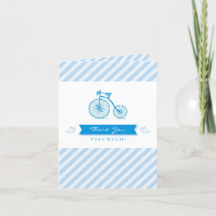 Dank u Blue Boy Baby shower gevouwen Kaart