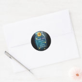 Dank u Blue Rustieke grillige Mason Jar stickers (Envelop)