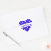 Dank u Blue & White Polka Dot Sticker / Label (Envelop)