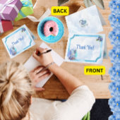 Dank u Blueberry Gnome Baby shower Bedankkaart