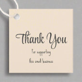 Dank u Blush Pink Typografie Verpakking Bedankjes Labels