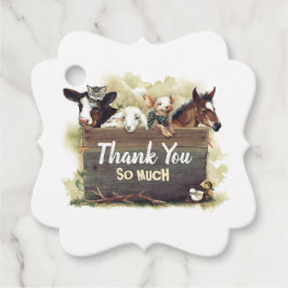 Dank u Boerderijdieren Verjaardagsfeest Bedankjes Labels