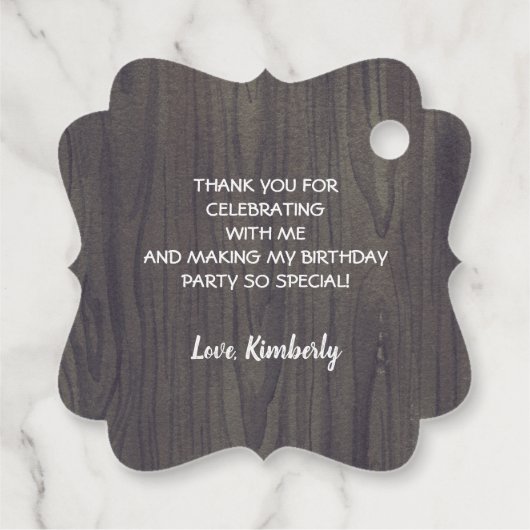 Dank u Boerderijdieren Verjaardagsfeest Bedankjes Labels (Achterkant)