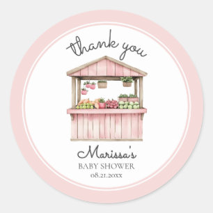 Dank u Boeren Market Girl Baby shower Ronde Sticker
