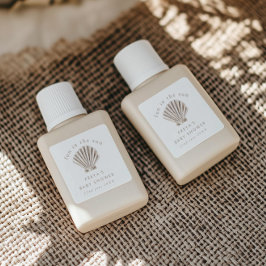 Dank u Boho Beach Shell Baby shower Vierkante Sticker