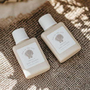 Dank u Boho Beach Shell Baby shower Vierkante Sticker