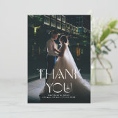 Dank u Boho bruiloft verticale foto Bedankkaart (Staand voorkant)