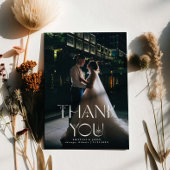 Dank u Boho bruiloft verticale foto Bedankkaart