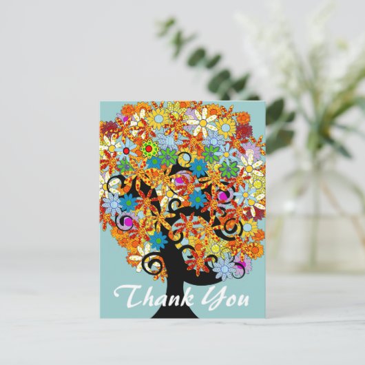 Dank u - Boom van de Liefde Briefkaart (Staand voorkant)