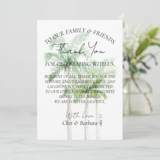 Dank u Bord Kaart (Staand voorkant)