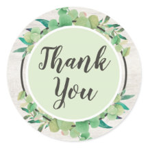 Dank u botanisch groen eucalyptus rustiek