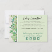 Dank U Botanische Groen Eucalyptus Houten Kaart (Achterkant)