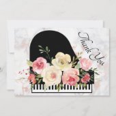 dank u , bouquet piano decor bedankkaart (Voorkant)