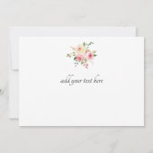 dank u , bouquet piano decor bedankkaart (Achterkant)