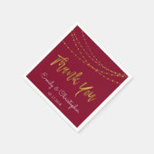 Dank u Bourgondië en Gold Foil String Lights Servetten (Hoek)