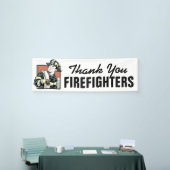 Dank u brandweerlieden aanpasbaar bannerteken spandoek (Beurs)