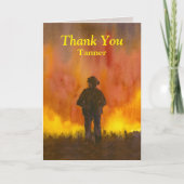 Dank u brandweerman Wildfire Courage Offer Kaart (Voorkant)