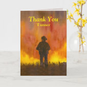 Dank u brandweerman Wildfire Courage Offer Kaart (Gele Bloem)