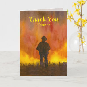 Dank u brandweerman Wildfire Courage Offer Kaart