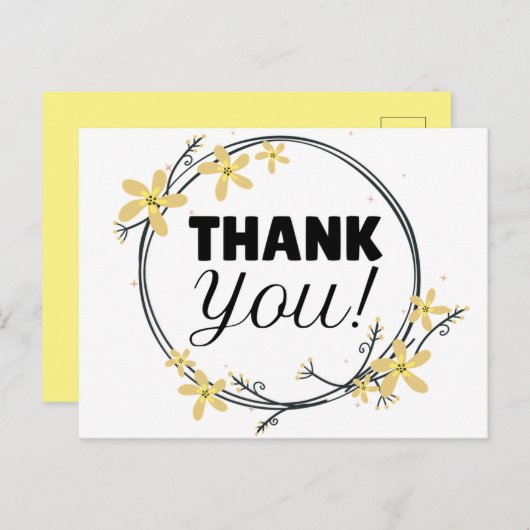 dank u Briefkaart (Voorkant / Achterkant)