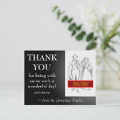  "DANK U" Briefkaart (Staand voorkant)