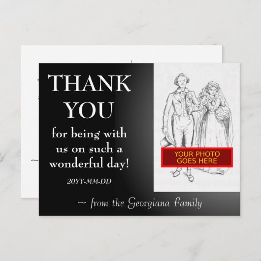  "DANK U" Briefkaart (Voorkant / Achterkant)