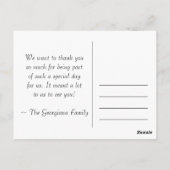  "DANK U" Briefkaart (Achterkant)