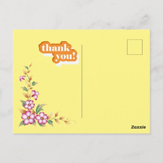 dank u , briefkaart (Achterkant)