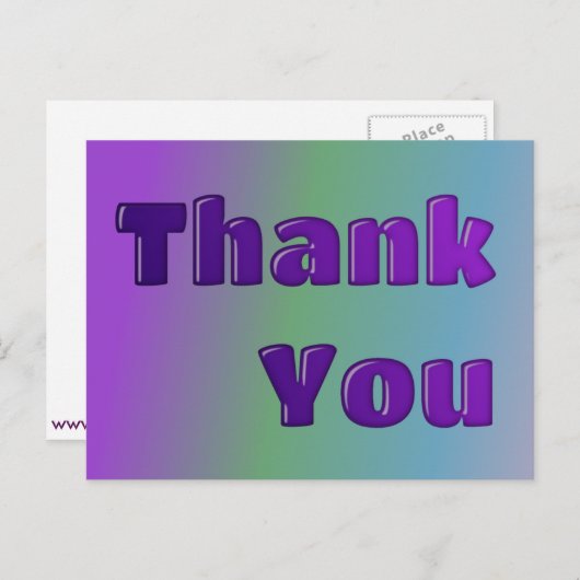 Dank u briefkaart (Voorkant / Achterkant)