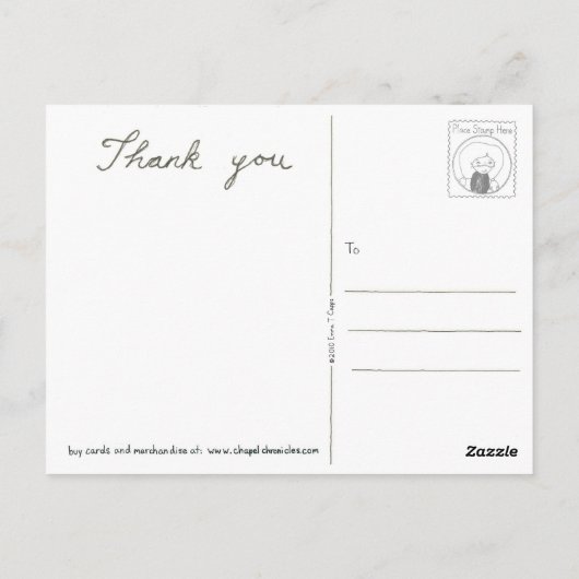 Dank u Briefkaart (Achterkant)