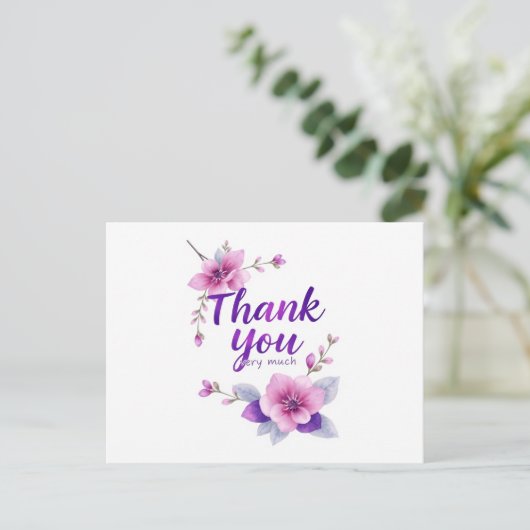 dank u briefkaart (Staand voorkant)