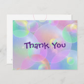 Dank u Briefkaart - Bubble Design (Voorkant / Achterkant)