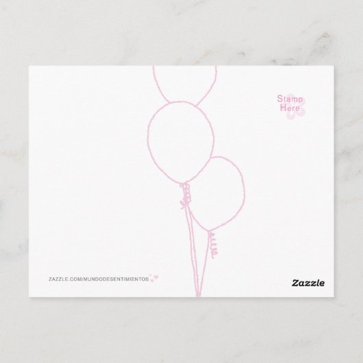 Dank u Briefkaart - Bubble Design (Achterkant)