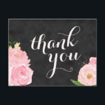 dank u briefkaart | Chalkboard roze floral<br><div class="desc">dank u briefkaart | Chalkboard roze floral</div>